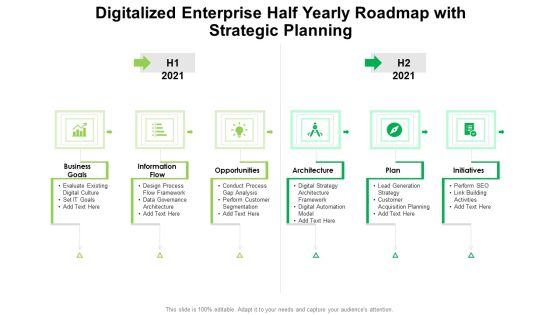 Digitalized Enterprise Half Yearly Roadmap With Strategic Planning Mockup Digitalized Enterprise Half Yearly Roadmap With Strategic Planning Mockup