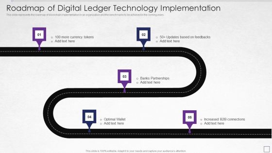 Digitized Record Book Technology Roadmap Of Digital Ledger Technology Implementation Diagrams PDF
