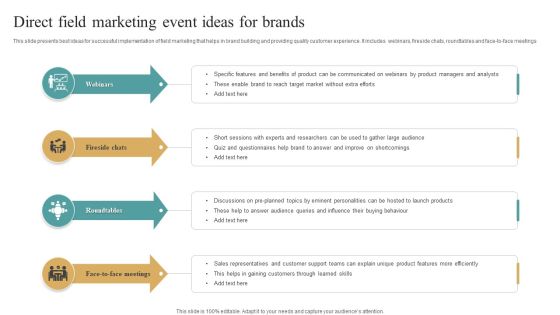 Direct Field Marketing Event Ideas For Brands Professional PDF Direct Field Marketing Event Ideas For Brands Professional PDF