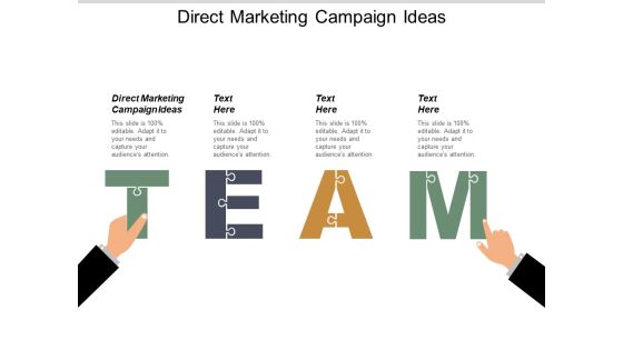 Direct Marketing Campaign Ideas Ppt PowerPoint Presentation Ideas Clipart Images Cpb