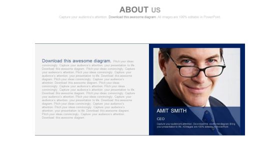 Director Profile On About Us Slide Powerpoint Slides Director Profile On About Us Slide Powerpoint Slides