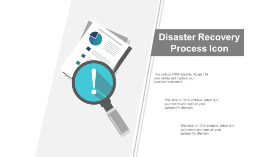 Disaster Recovery Process Icon Ppt PowerPoint Presentation Professional Clipart