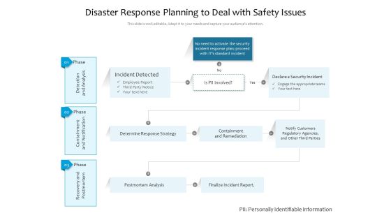 Disaster Response Planning To Deal With Safety Issues Ppt PowerPoint Presentation Professional File Formats PDF