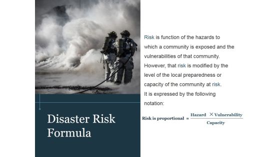 Disaster Risk Formula Template 1 Ppt PowerPoint Presentation Introduction Disaster Risk Formula Template 1 Ppt PowerPoint Presentation Introduction