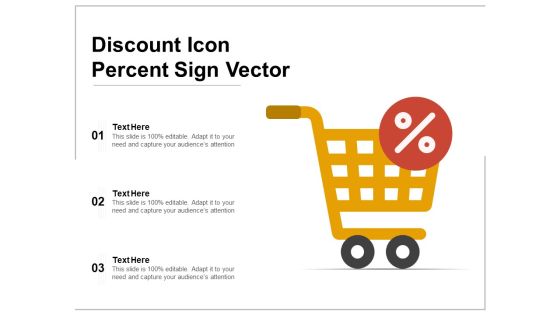 Discount Icon Percent Sign Vector Ppt PowerPoint Presentation Pictures Slide PDF