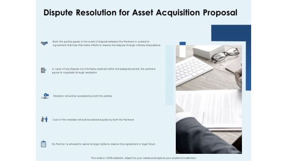 Dispute Resolution For Asset Acquisition Proposal Ppt PowerPoint Presentation Ideas Rules Dispute Resolution For Asset Acquisition Proposal Ppt PowerPoint Presentation Ideas Rules