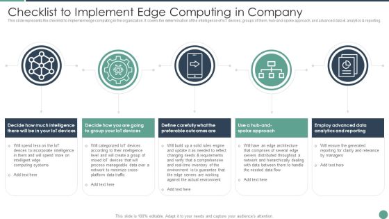 Distributed Computing Checklist To Implement Edge Computing In Company Ideas PDF
