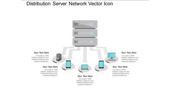 Distribution Server Network Vector Icon Ppt PowerPoint Presentation Visual Aids Pictures PDF