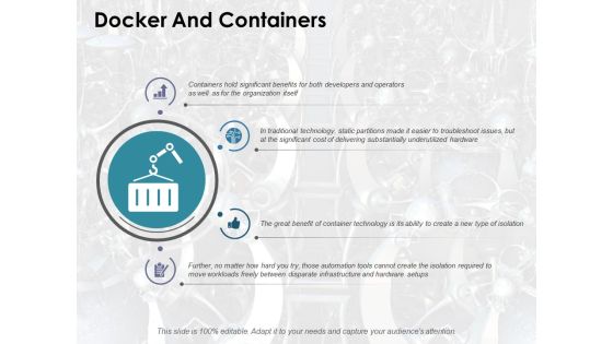 Docker And Containers Ppt PowerPoint Presentation Diagrams