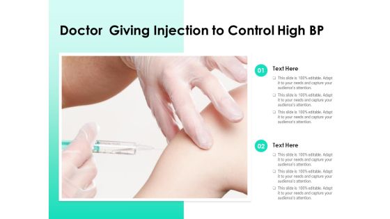 Doctor Giving Injection To Control High BP Ppt PowerPoint Presentation File Summary PDF