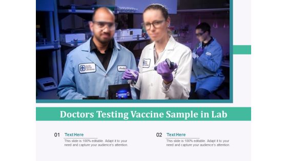 Doctors Testing Vaccine Sample In Lab Ppt PowerPoint Presentation Summary Graphics PDF Doctors Testing Vaccine Sample In Lab Ppt PowerPoint Presentation Summary Graphics PDF
