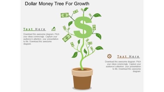 Dollar Money Tree For Growth Powerpoint Templates