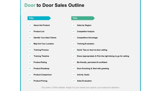 Door To Door Sales Outline Ppt PowerPoint Presentation Outline File Formats Door To Door Sales Outline Ppt PowerPoint Presentation Outline File Formats
