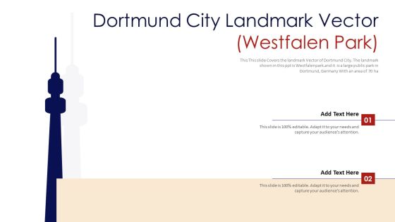 Dortmund City Landmark Vector Westfalen Park PowerPoint Presentation PPT Template PDF Dortmund City Landmark Vector Westfalen Park PowerPoint Presentation PPT Template PDF