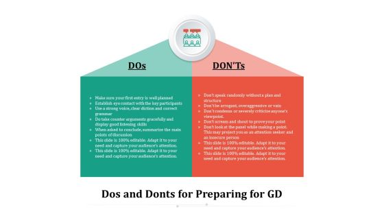 Dos And Donts For Preparing For GD Ppt PowerPoint Presentation Gallery Example Topics PDF Dos And Donts For Preparing For GD Ppt PowerPoint Presentation Gallery Example Topics PDF