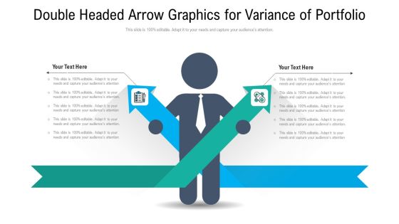 Double Headed Arrow Graphics For Variance Of Portfolio Clipart PDF