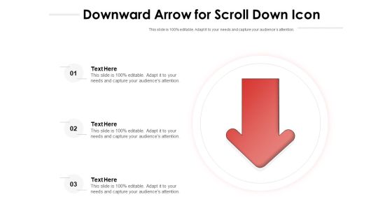 Downward Arrow For Scroll Down Icon Ppt PowerPoint Presentation Icon Diagrams PDF Downward Arrow For Scroll Down Icon Ppt PowerPoint Presentation Icon Diagrams PDF