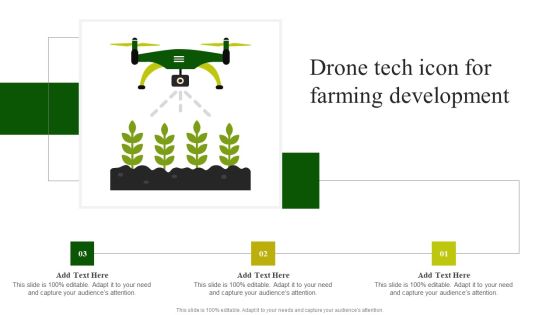 Drone Tech Icon For Farming Development Portrait PDF Drone Tech Icon For Farming Development Portrait PDF
