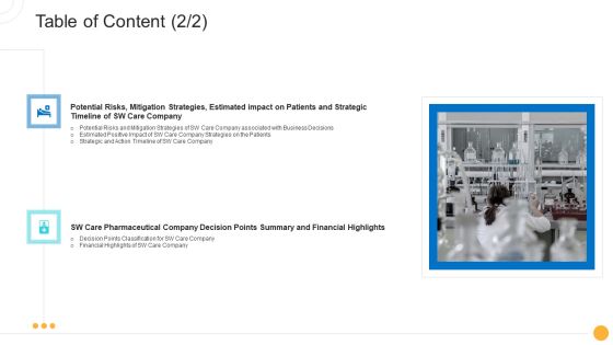 Drug Indicator Extension In A Pharmaceuticals Company Table Of Content Decision Rules PDF