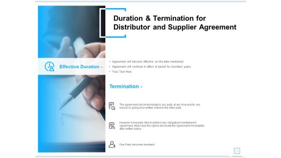 Duration And Termination For Distributor And Supplier Agreement Ppt PowerPoint Presentation Visual Aids Portfolio Duration And Termination For Distributor And Supplier Agreement Ppt PowerPoint Presentation Visual Aids Portfolio