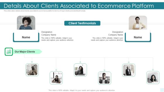 E Commerce Platform Investor Fundraising Elevator Details About Clients Associated To Ecommerce Platform Guidelines PDF E Commerce Platform Investor Fundraising Elevator Details About Clients Associated To Ecommerce Platform Guidelines PDF