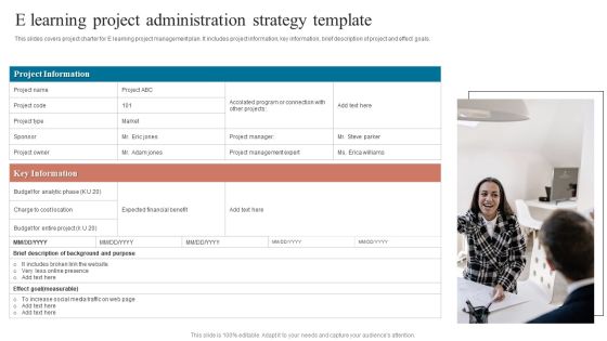 E Learning Project Administration Strategy Template Template PDF E Learning Project Administration Strategy Template Template PDF