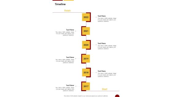 Eatery E Commerce Proposal Timeline One Pager Sample Example Document Eatery E Commerce Proposal Timeline One Pager Sample Example Document