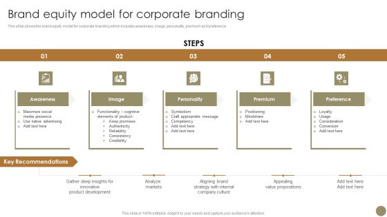 Echniques To Enhance Brand Brand Equity Model For Corporate Branding Infographics PDF Echniques To Enhance Brand Brand Equity Model For Corporate Branding Infographics PDF