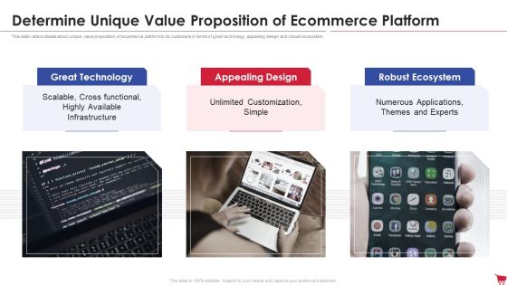 Ecommerce Platform Investor Capital Raising Elevator Determine Unique Value Proposition Of Ecommerce Platform Infographics PDF Ecommerce Platform Investor Capital Raising Elevator Determine Unique Value Proposition Of Ecommerce Platform Infographics PDF