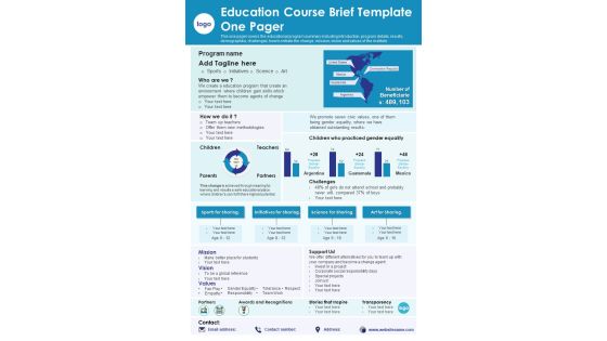 Education Course Brief Template One Pager PDF Document PPT Template Education Course Brief Template One Pager PDF Document PPT Template