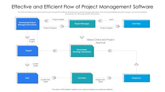 Effective And Efficient Flow Of Project Management Software Ppt PowerPoint Presentation Gallery Graphics Tutorials PDF