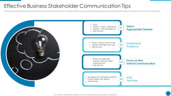 Effective Business Stakeholder Communication Tips Introduction PDF