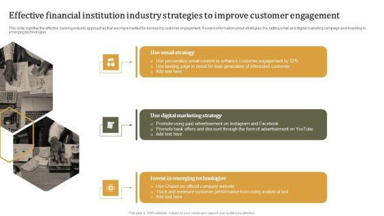 Effective Financial Institution Industry Strategies To Improve Customer Engagement Formats PDF Effective Financial Institution Industry Strategies To Improve Customer Engagement Formats PDF