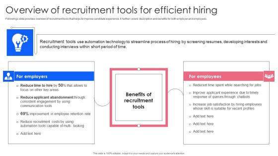 Effective Guide To Build Strong Online Hiring Strategy Overview Of Recruitment Tools For Efficient Hiring Download PDF Effective Guide To Build Strong Online Hiring Strategy Overview Of Recruitment Tools For Efficient Hiring Download PDF