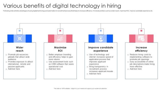 Effective Guide To Build Strong Online Hiring Strategy Various Benefits Of Digital Technology In Hiring Mockup PDF Effective Guide To Build Strong Online Hiring Strategy Various Benefits Of Digital Technology In Hiring Mockup PDF