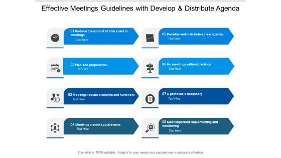 Effective Meetings Guidelines With Develop And Distribute Agenda Ppt PowerPoint Presentation Infographic Template Guidelines Effective Meetings Guidelines With Develop And Distribute Agenda Ppt PowerPoint Presentation Infographic Template Guidelines
