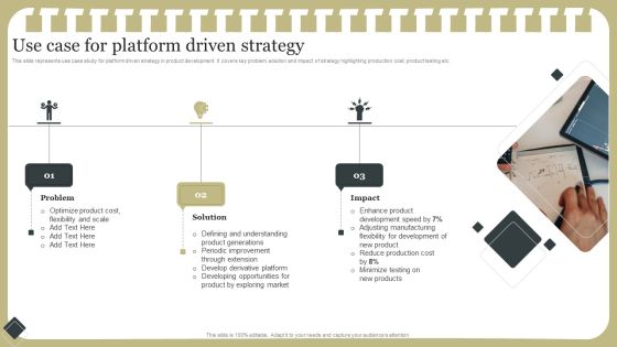 Effective Product Development Strategy Use Case For Platform Driven Strategy Designs PDF