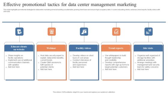 Effective Promotional Tactics For Data Center Management Marketing Rules PDF Effective Promotional Tactics For Data Center Management Marketing Rules PDF