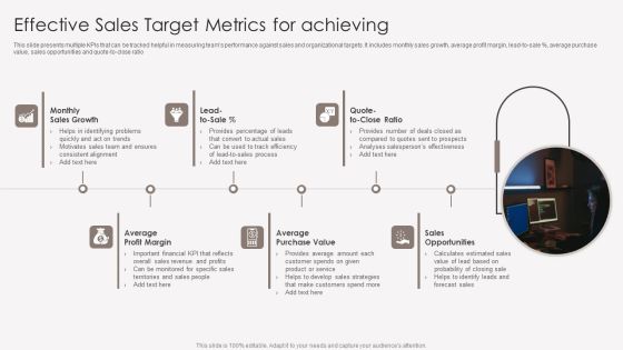 Effective Sales Target Metrics For Achieving Elements PDF Effective Sales Target Metrics For Achieving Elements PDF