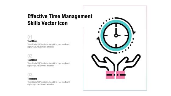 Effective Time Management Skills Vector Icon Ppt PowerPoint Presentation Styles