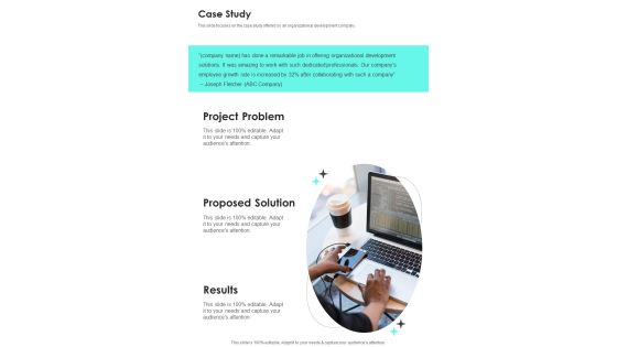 Efficient Business Development Methods Proposal Case Study One Pager Sample Example Document Efficient Business Development Methods Proposal Case Study One Pager Sample Example Document