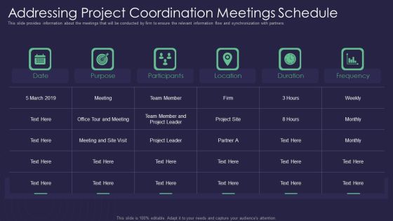 Efficient Communication Plan For Project Management Addressing Project Coordination Meetings Schedule Professional PDF Efficient Communication Plan For Project Management Addressing Project Coordination Meetings Schedule Professional PDF