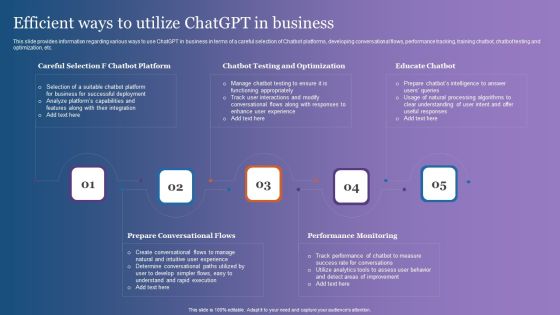 Efficient Ways To Utilize Chatgpt In Business Brochure PDF Efficient Ways To Utilize Chatgpt In Business Brochure PDF