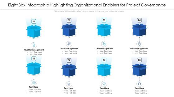 Eight Box Infographic Highlighting Organizational Enablers For Project Governance Ppt PowerPoint Presentation File Styles PDF Eight Box Infographic Highlighting Organizational Enablers For Project Governance Ppt PowerPoint Presentation File Styles PDF