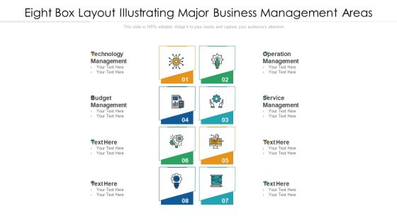 Eight Box Layout Illustrating Major Business Management Areas Ppt PowerPoint Presentation File Mockup PDF Eight Box Layout Illustrating Major Business Management Areas Ppt PowerPoint Presentation File Mockup PDF