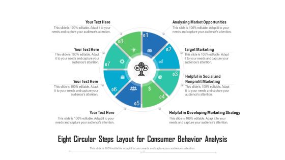 Eight Circular Steps Layout For Consumer Behavior Analysis Ppt PowerPoint Presentation File Formats PDF Eight Circular Steps Layout For Consumer Behavior Analysis Ppt PowerPoint Presentation File Formats PDF