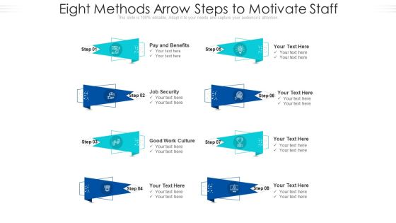 Eight Methods Arrow Steps To Motivate Staff Ppt PowerPoint Presentation File Background Designs PDF Eight Methods Arrow Steps To Motivate Staff Ppt PowerPoint Presentation File Background Designs PDF