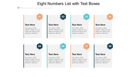 Eight Numbers List With Text Boxes Ppt PowerPoint Presentation Inspiration Influencers Eight Numbers List With Text Boxes Ppt PowerPoint Presentation Inspiration Influencers