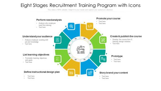 Eight Stages Recruitment Training Program With Icons Ppt Show Format Ideas PDF Eight Stages Recruitment Training Program With Icons Ppt Show Format Ideas PDF