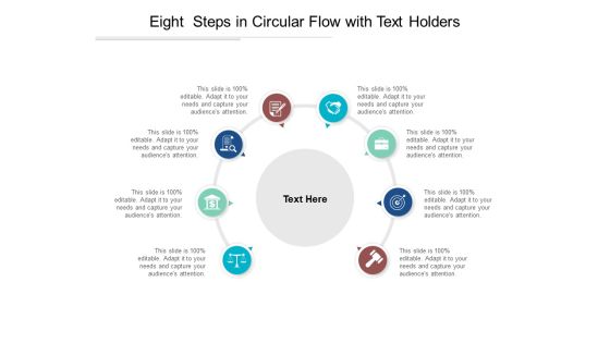 Eight Steps In Circular Flow With Text Holders Ppt PowerPoint Presentation Portfolio Background Images
